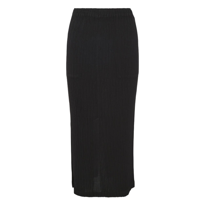 Hatching Pleats Pleated Skirt