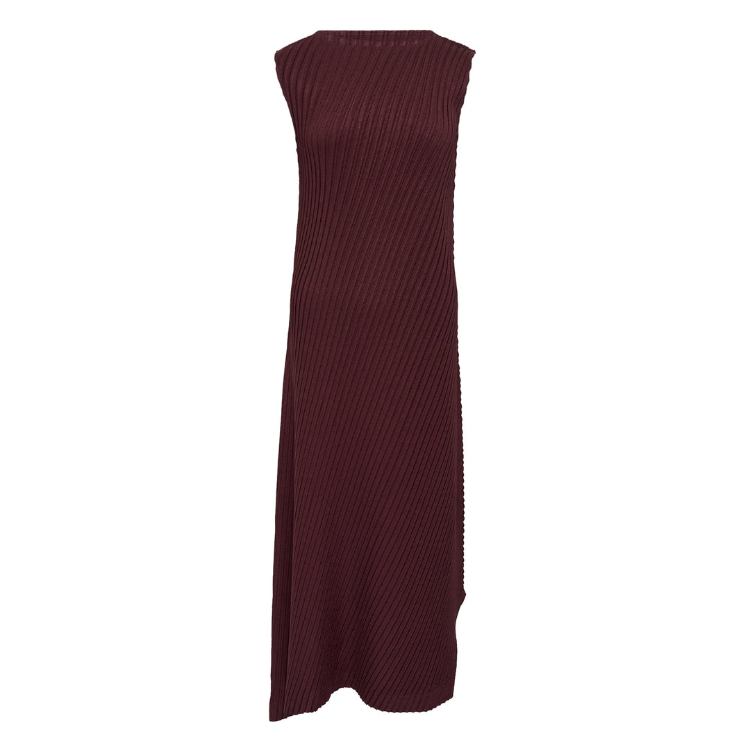 Linen Like Pleats Pleated Dress