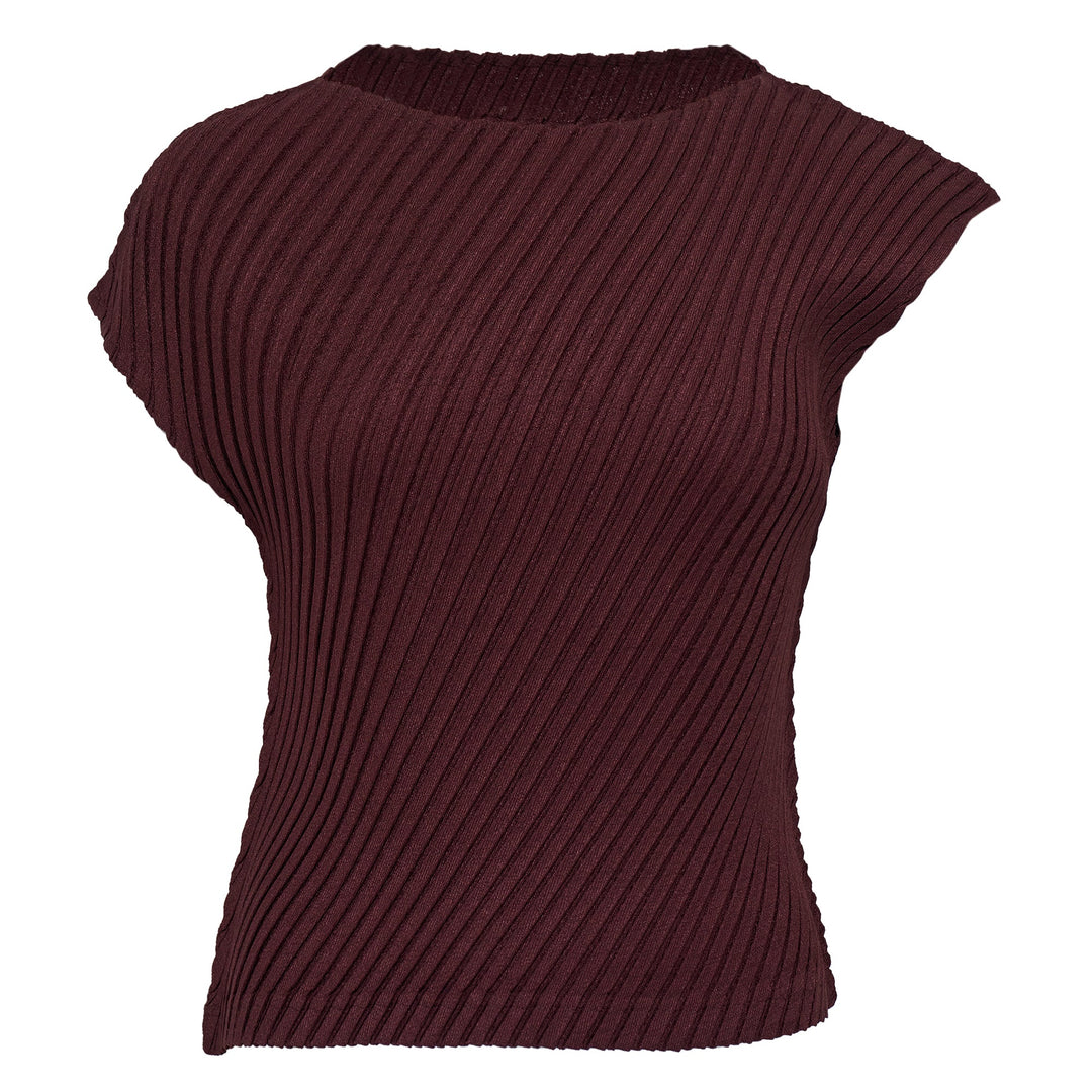 Linen Like Pleats Pleated Top