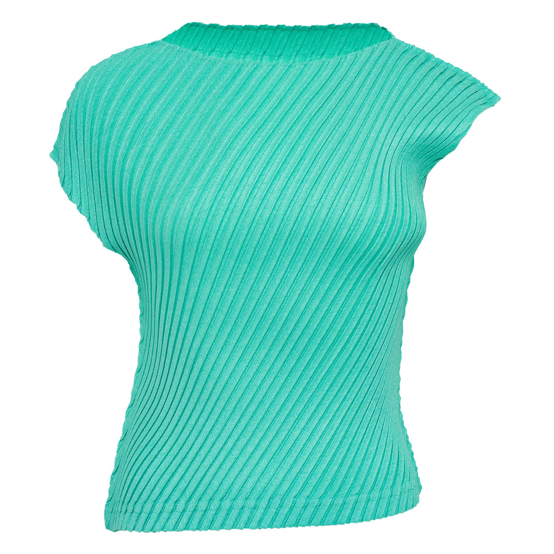 Linen Like Pleated Top