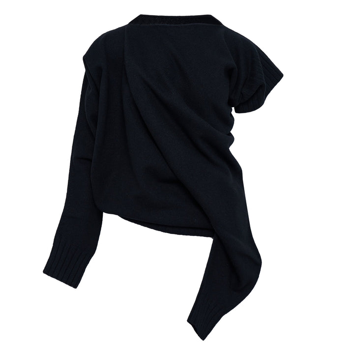 Crooked Wool Knit Sweater