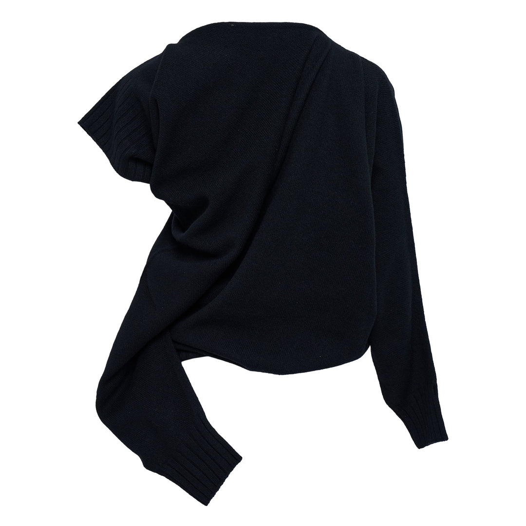 Crooked Wool Knit Sweater
