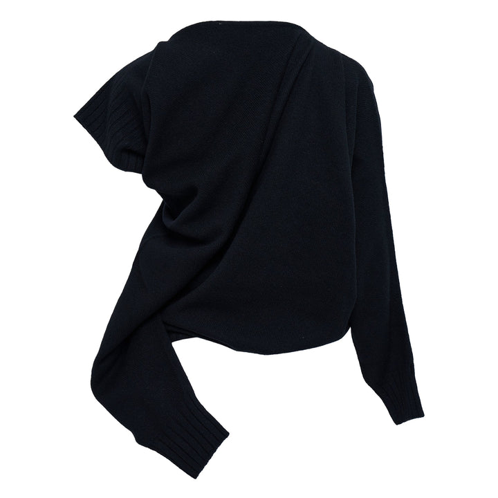 Crooked Wool Knit Sweater