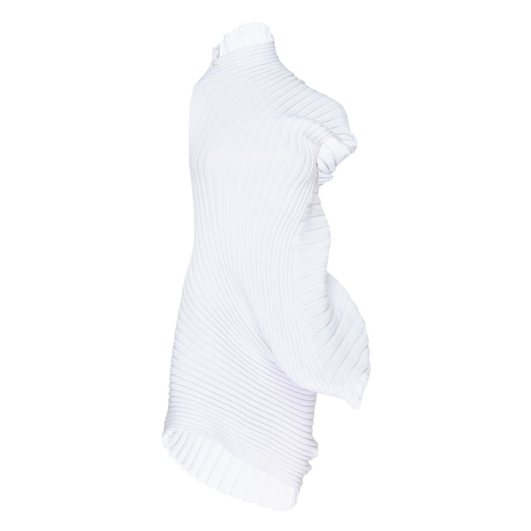 Pleated Ruffle Knit Tunic