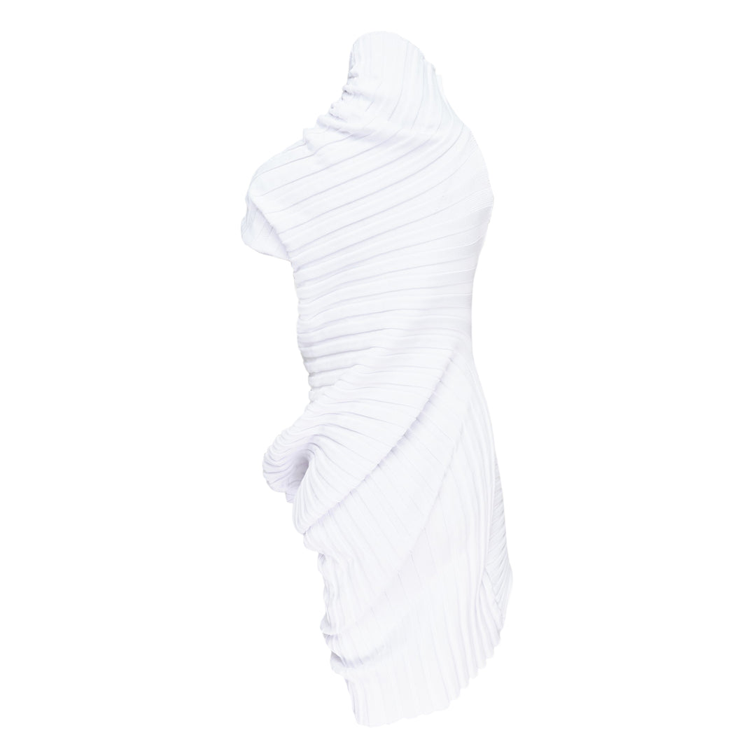 Pleated Ruffle Knit Tunic