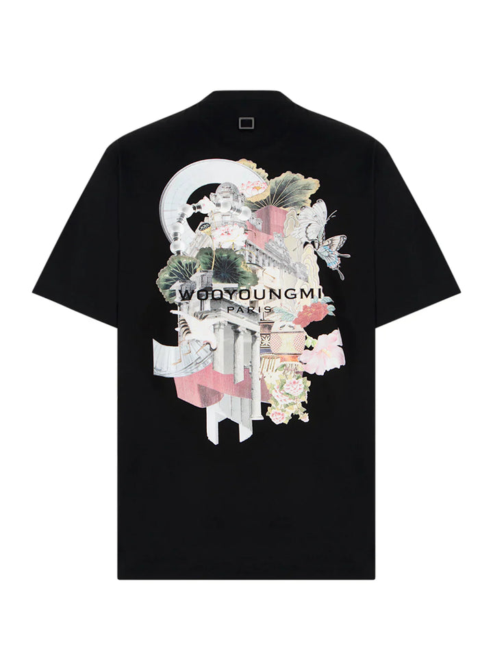 Oversized Back Abstract Print Tee