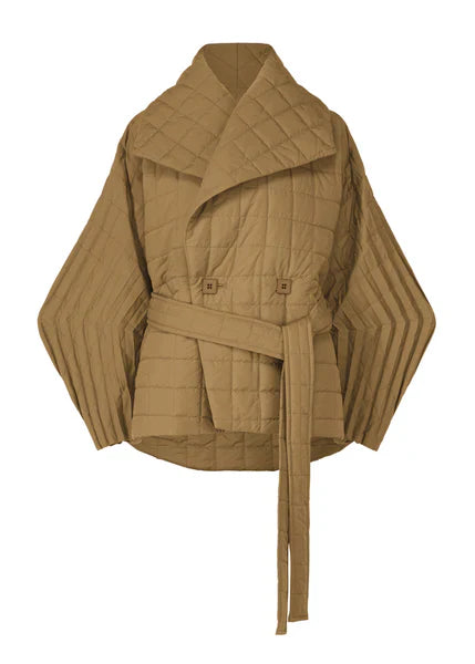 Pleated Grid Coat