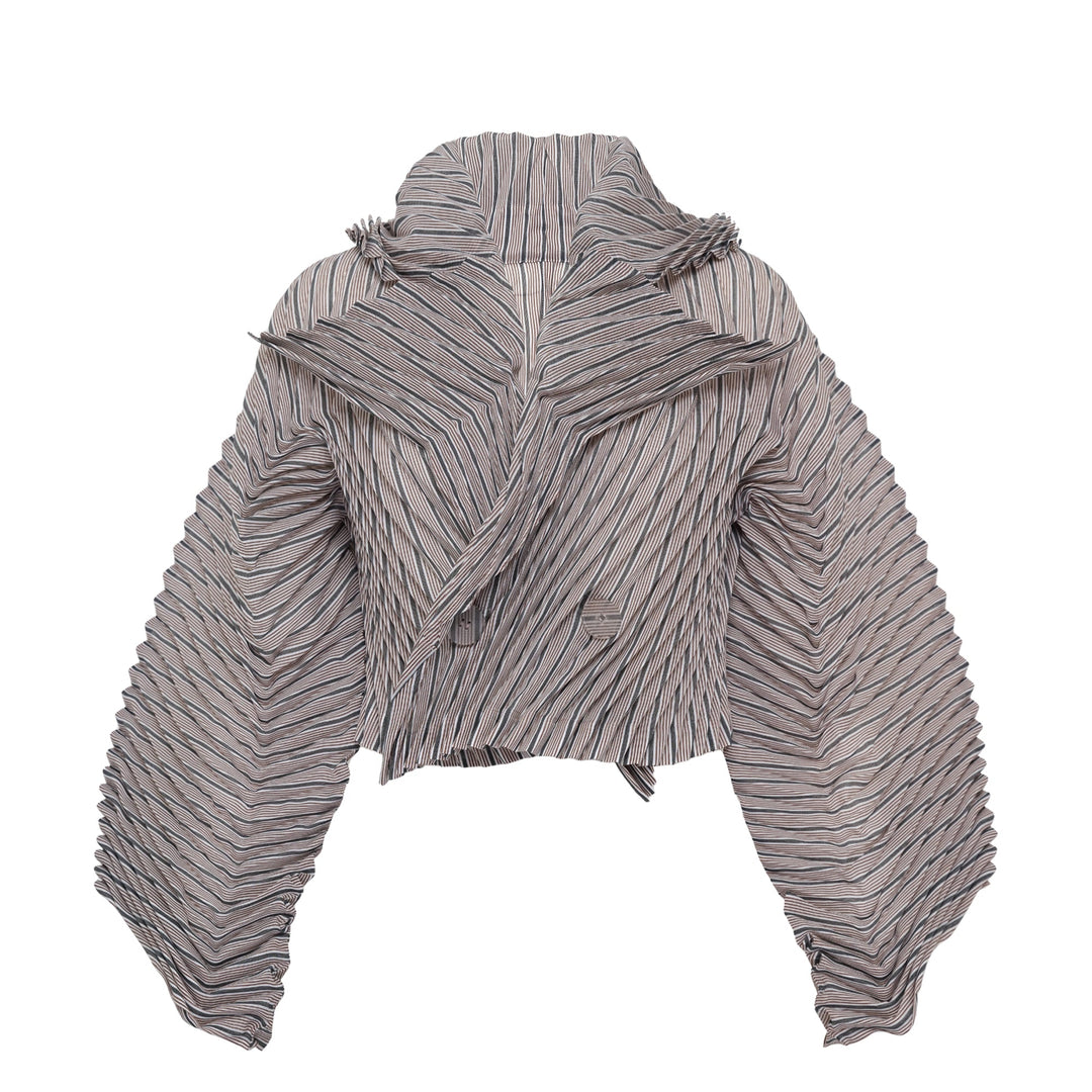 Hand Pleated Striped Jacket
