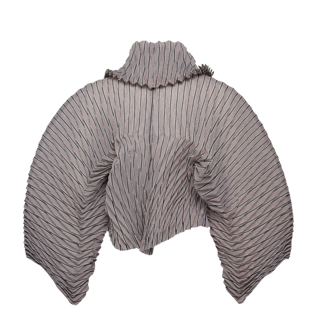 Hand Pleated Striped Jacket