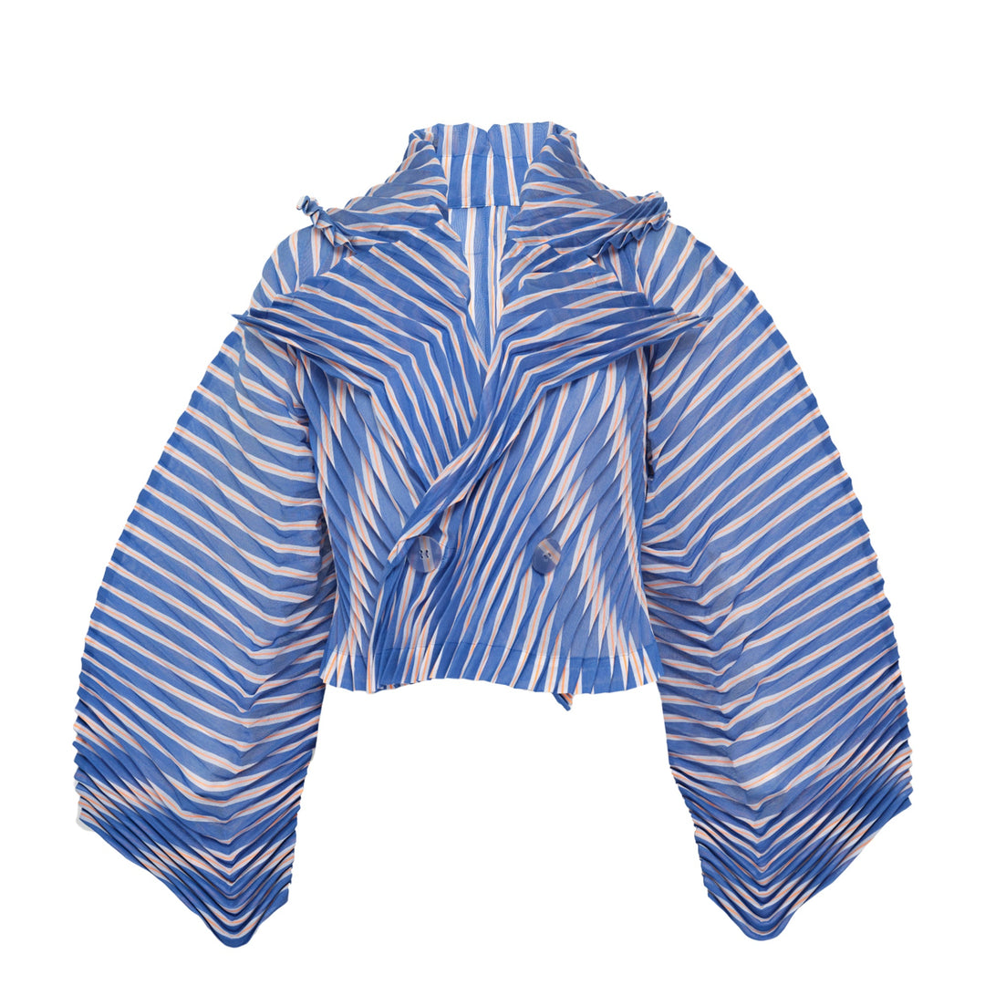 Hand Pleated Striped Jacket