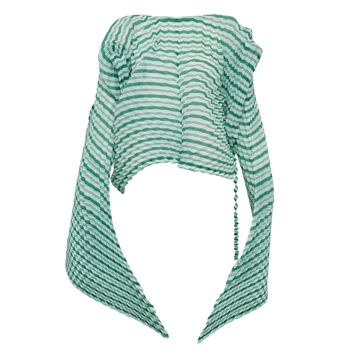 Striped Hand Pleats Top