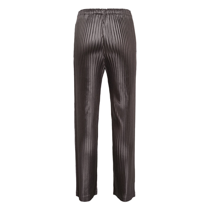 Glossed Metal Pleated Pants