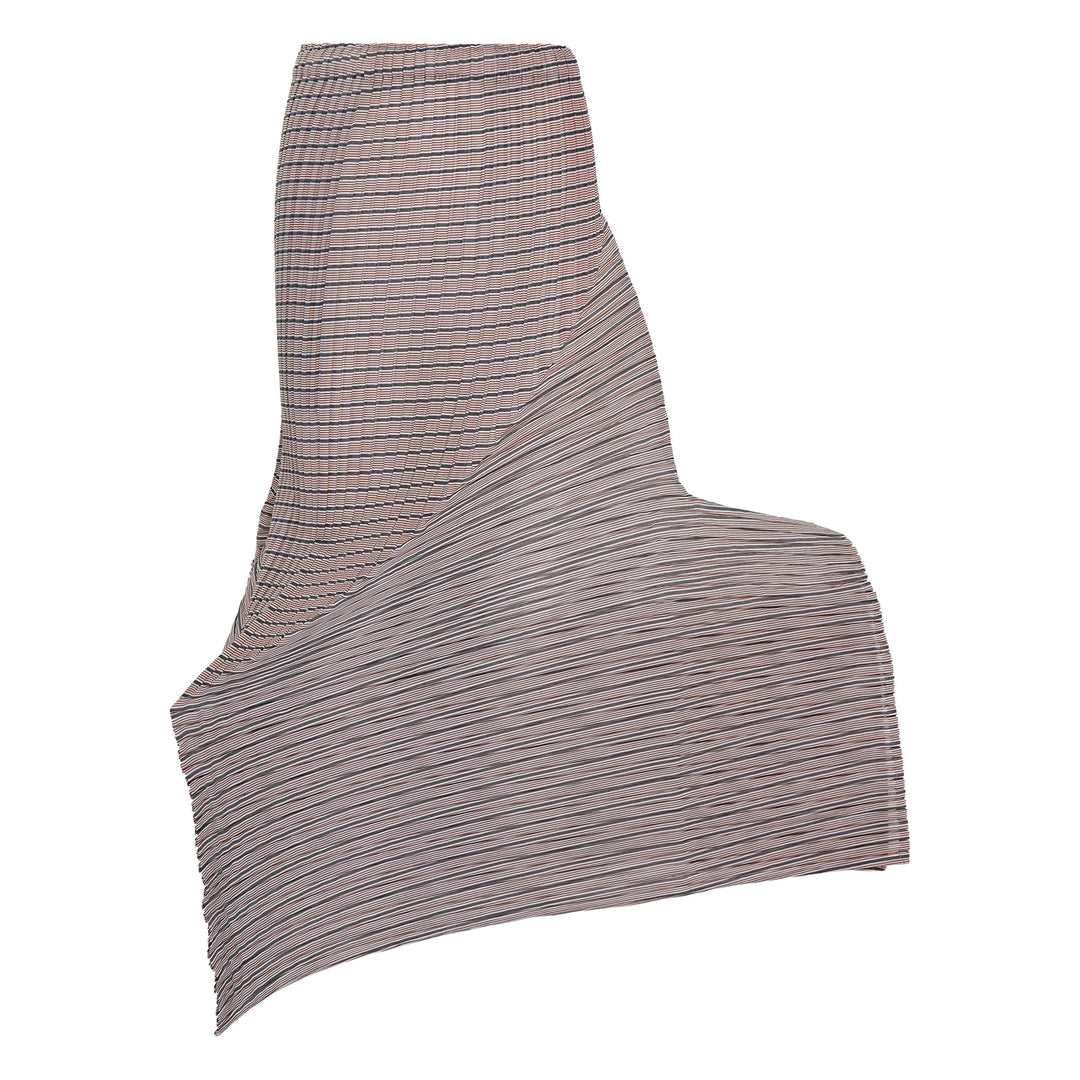 Striped Machine Pleat Skirt