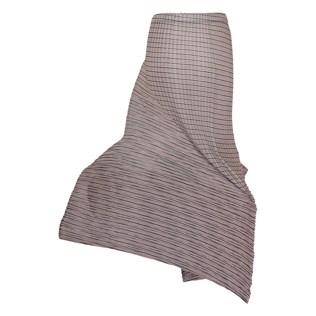 Striped Machine Pleat Skirt