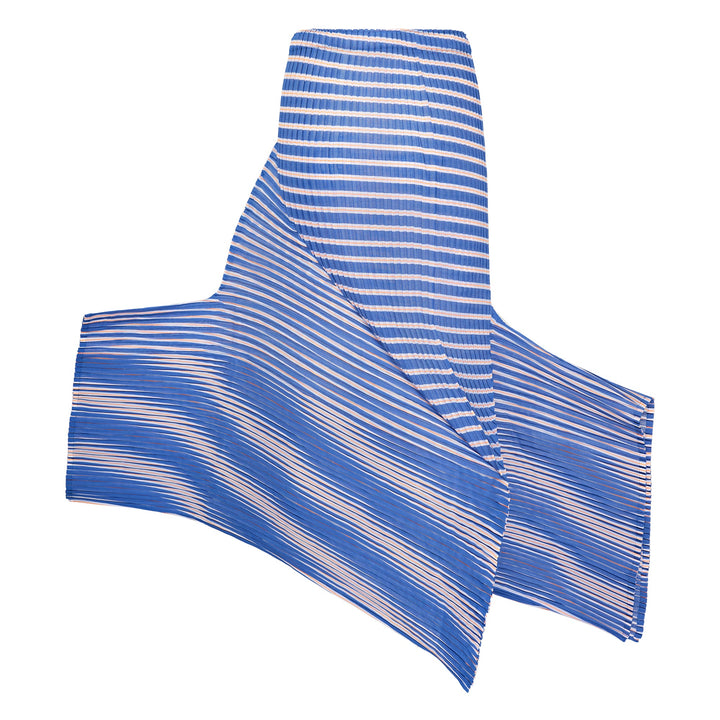 Striped Machine Pleat Skirt