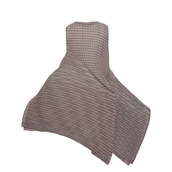 Machine Pleated Striped Dress