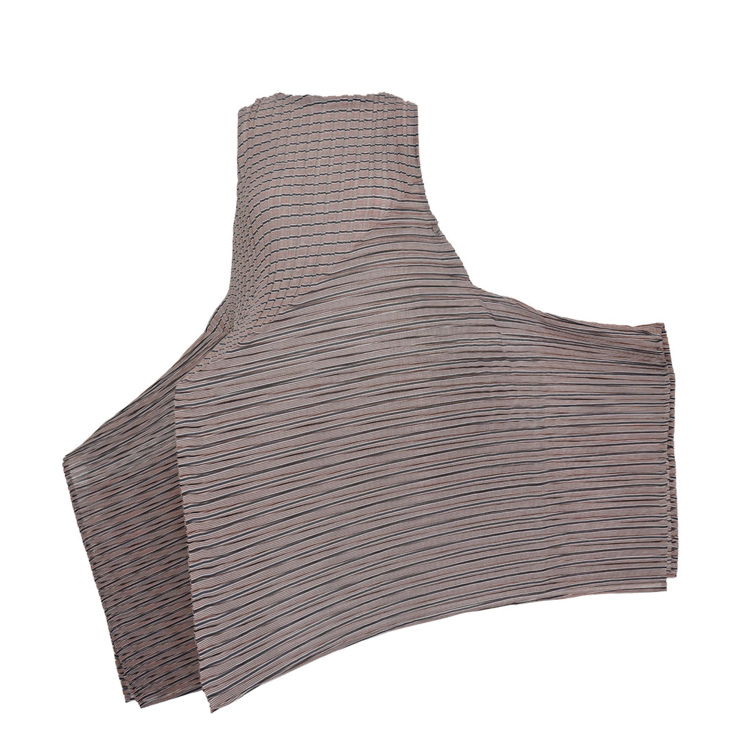Machine Pleated Striped Dress