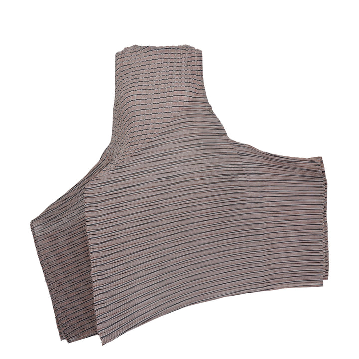 Machine Pleated Striped Dress