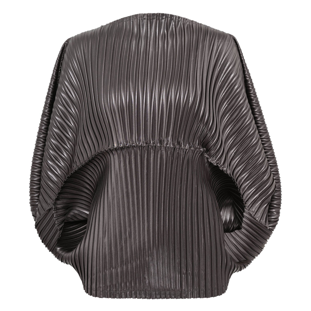 Glossed Metal Pleated Top