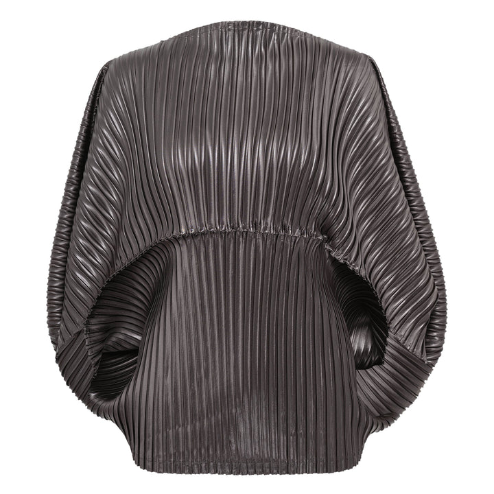 Glossed Metal Pleated Top