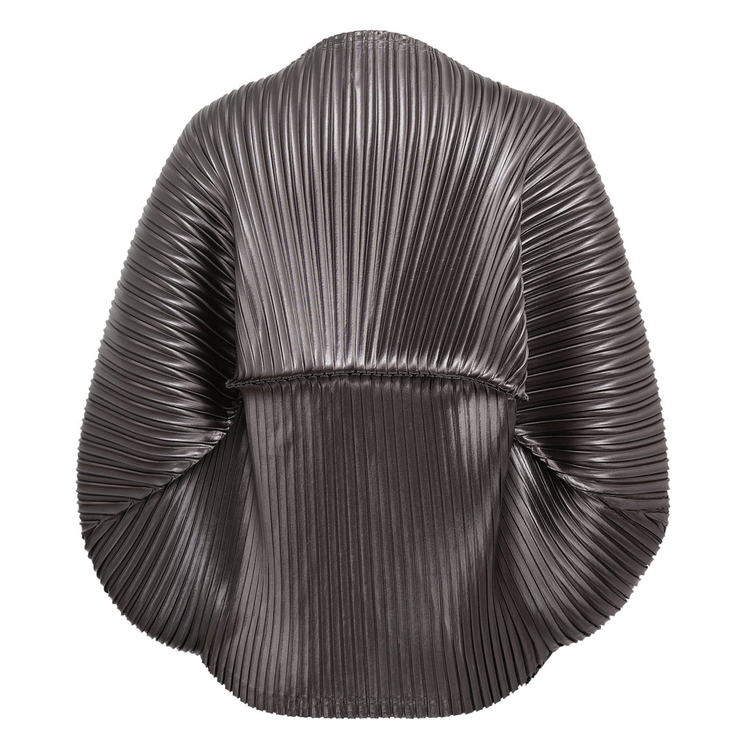 Glossed Metal Pleated Top