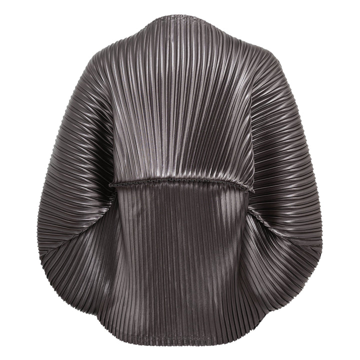 Glossed Metal Pleated Top