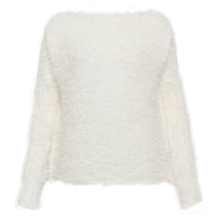 Shifted Fuzzy Pleats Top