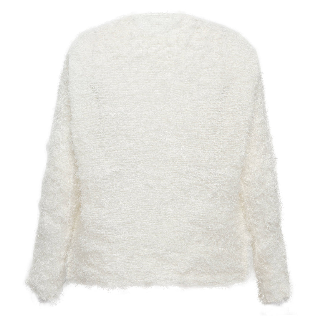 Shifted Fuzzy Pleats Top