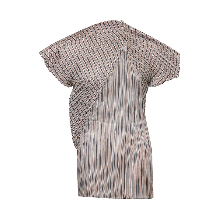 Stripes Machine Pleat Top