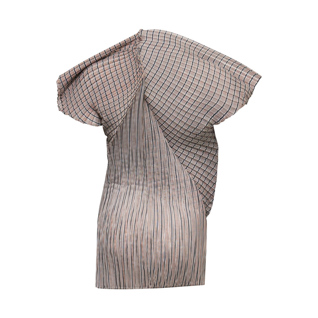 Stripes Machine Pleat Top