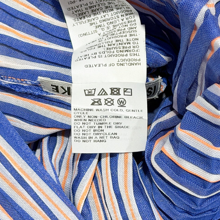 Striped Machine Pleat Top