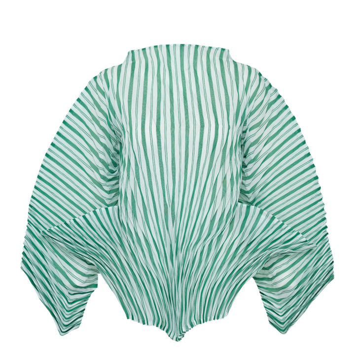 Striped Hand Pleats Top
