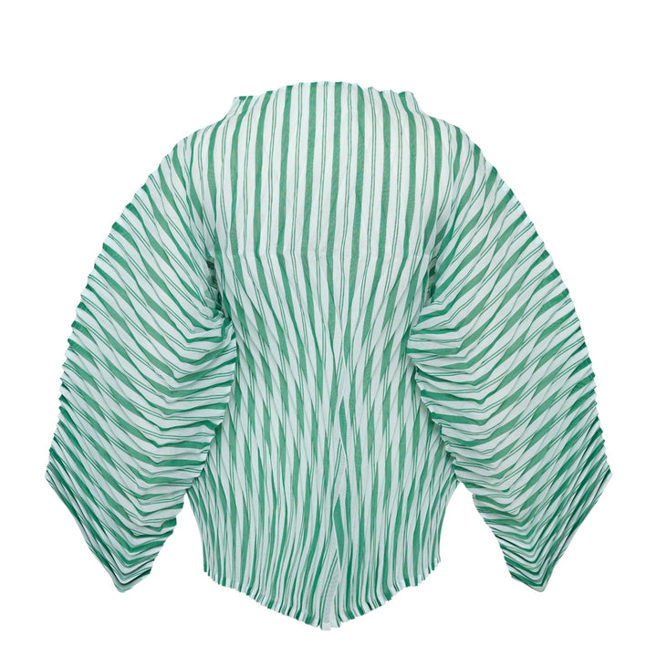 Striped Hand Pleats Top