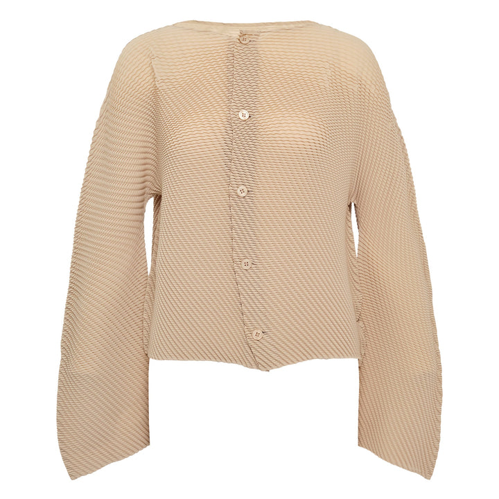Shifted Misty Pleats Pleated Cardigan