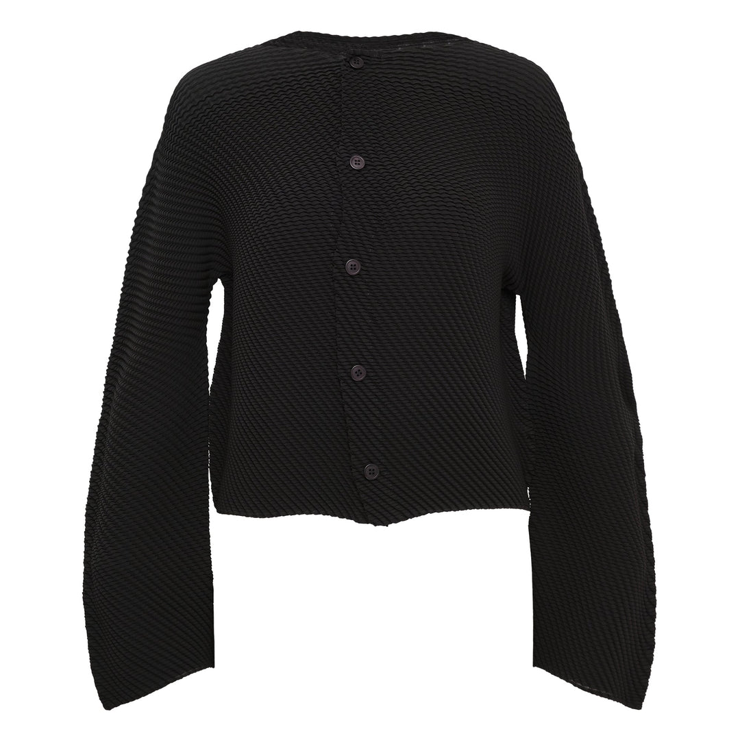 Shifted Misty Pleats Cardigan