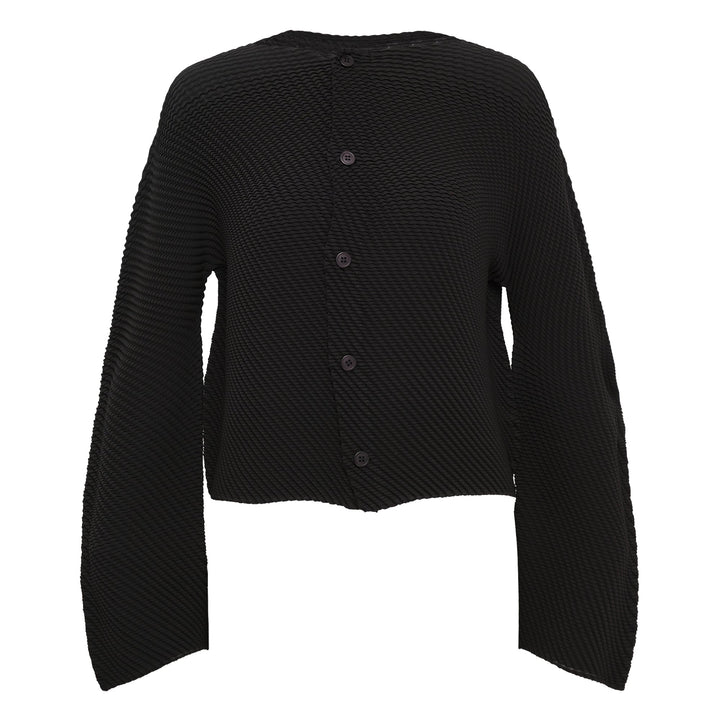 Shifted Misty Pleats Cardigan