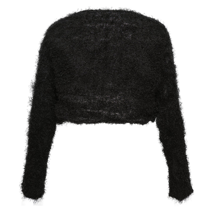 Shifted Fuzzy Pleated Cardigan