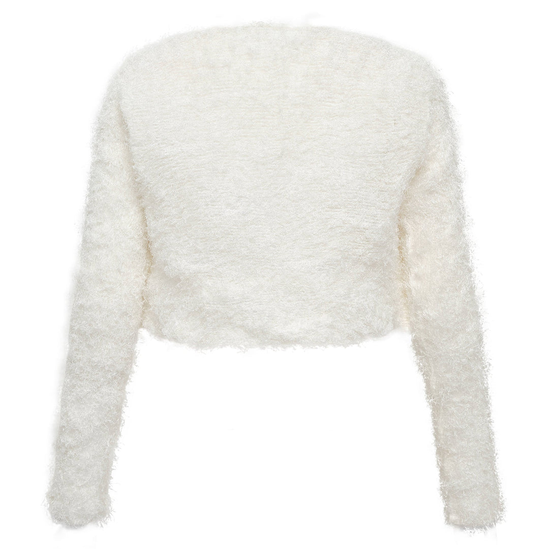 Fuzzy Pleats Pleated Cardigan