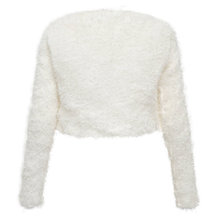Fuzzy Pleats Pleated Cardigan