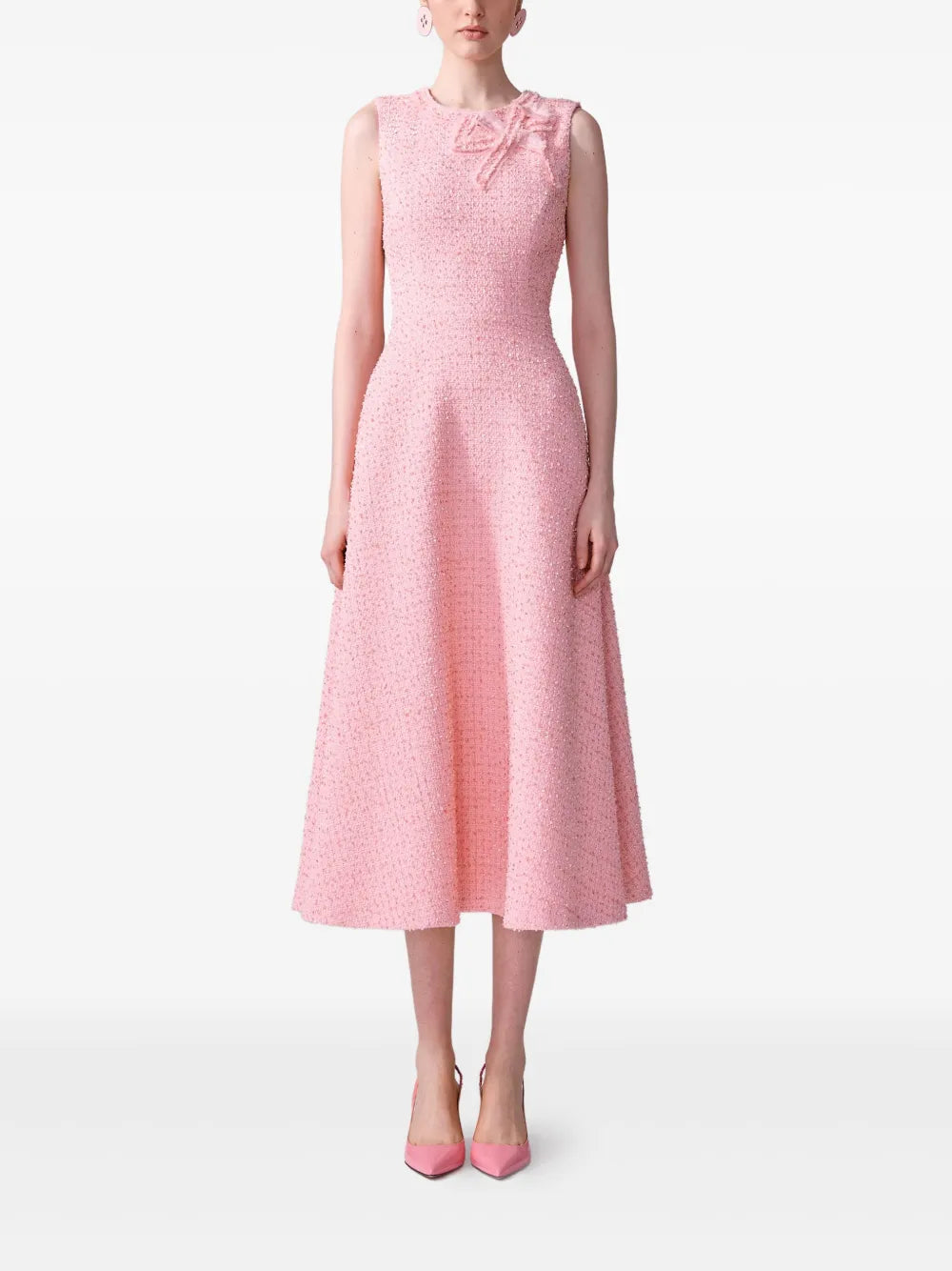 Sleeveless A-Line Midi Dress