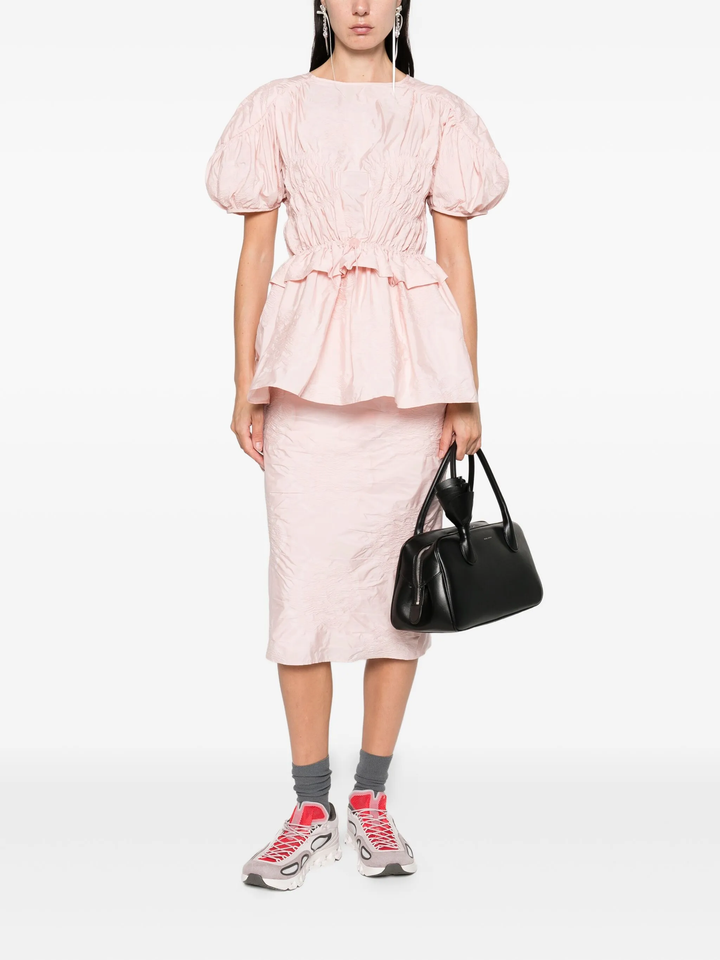 Short Sleeve Peplum Top