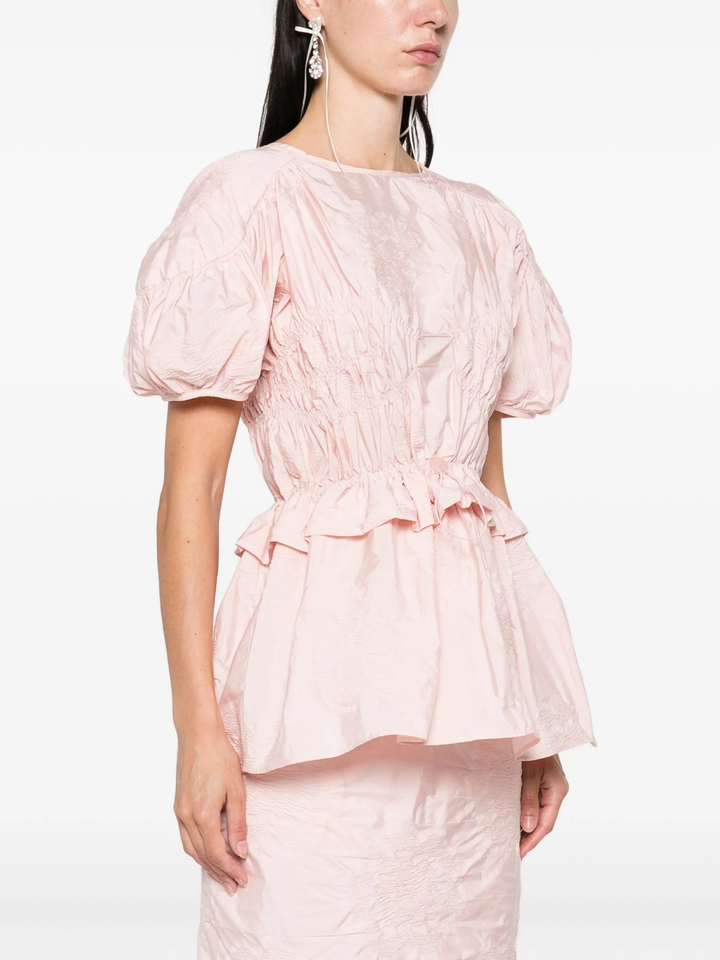 Short Sleeve Peplum Top