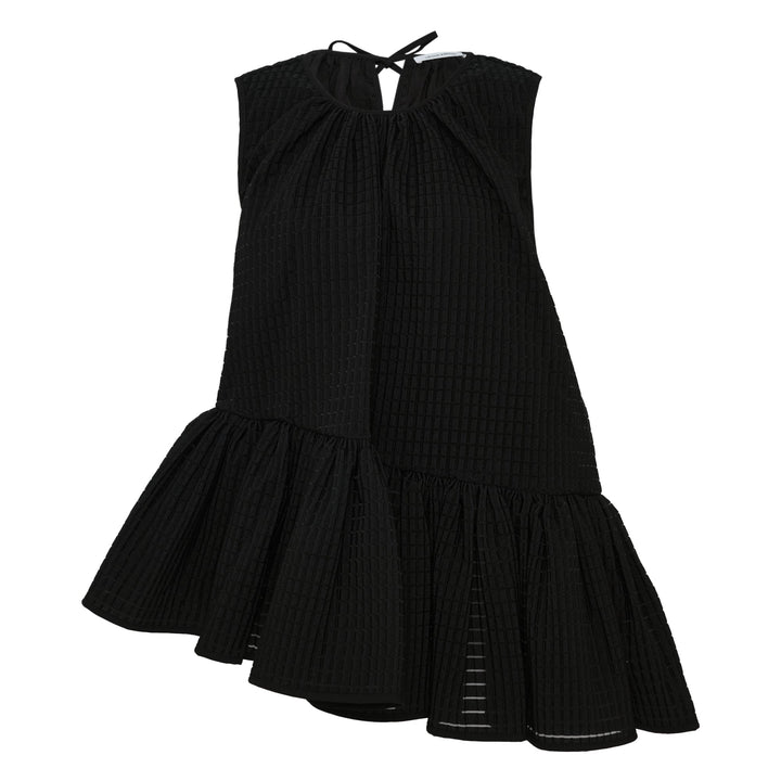 Sleeveless Top With Assymetric Hem