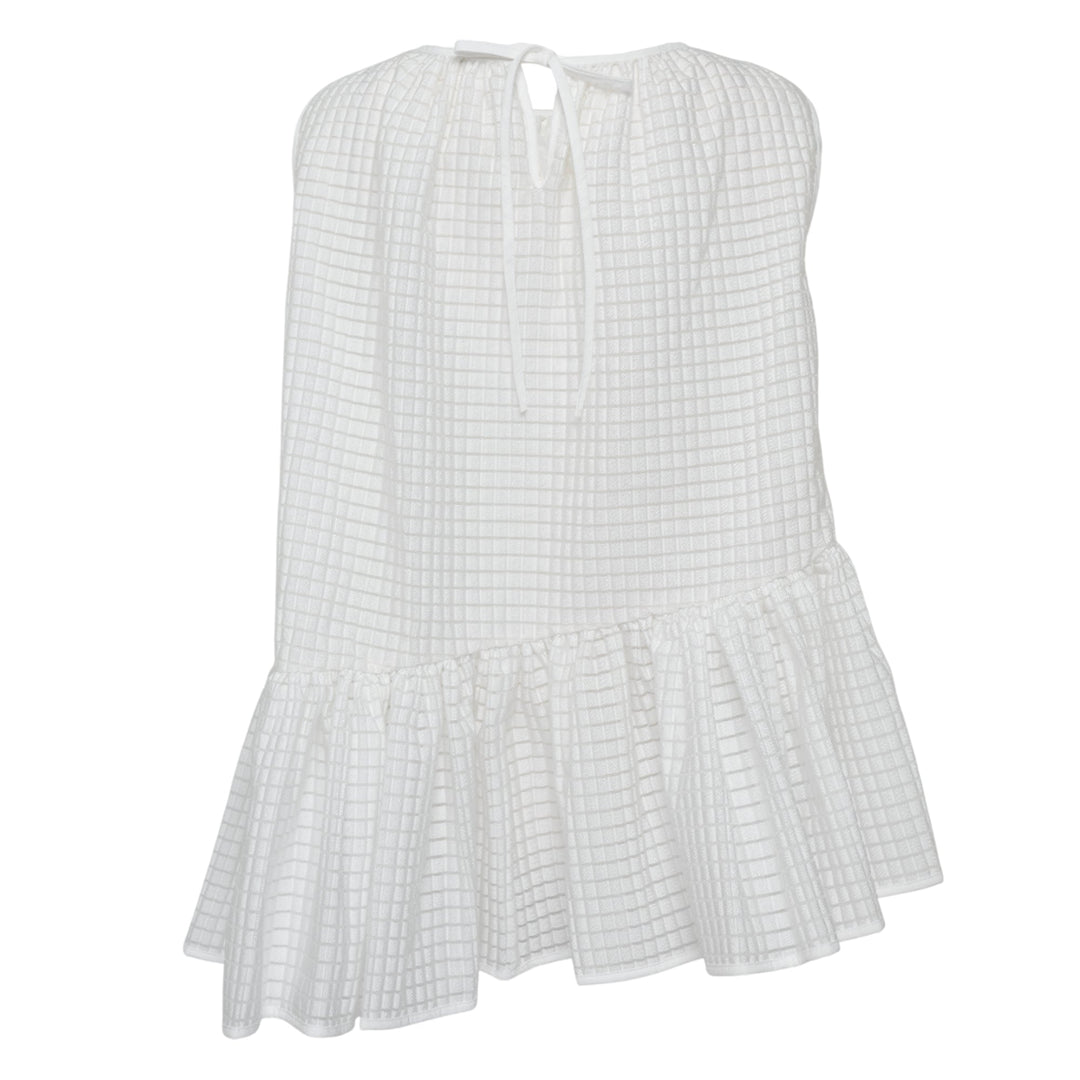 Sleeveless Top With Assymetric Hem