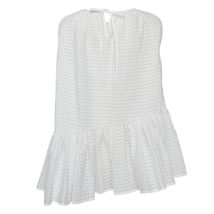 Sleeveless Top With Assymetric Hem