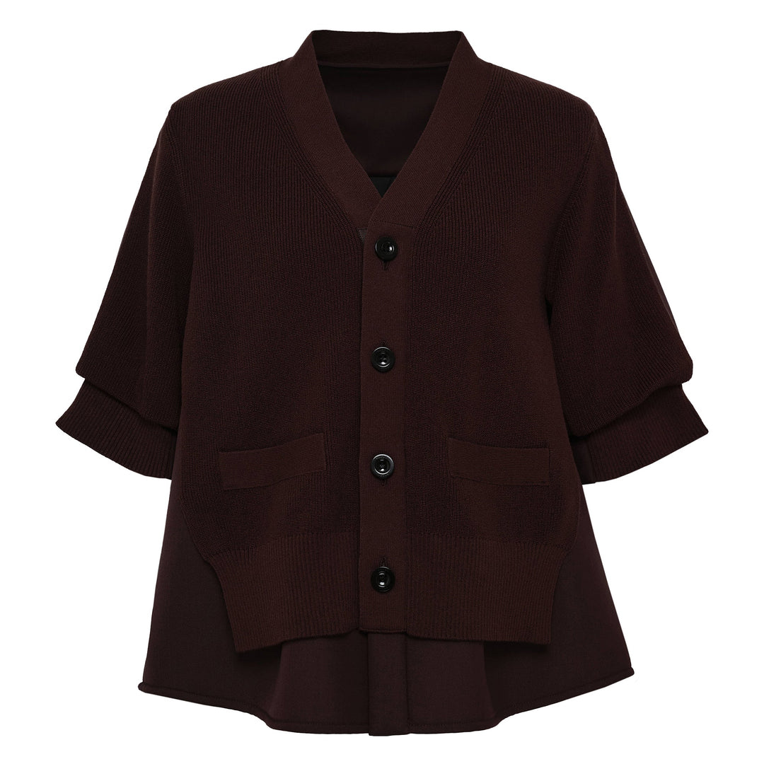 スーツミックスニットカーディガン