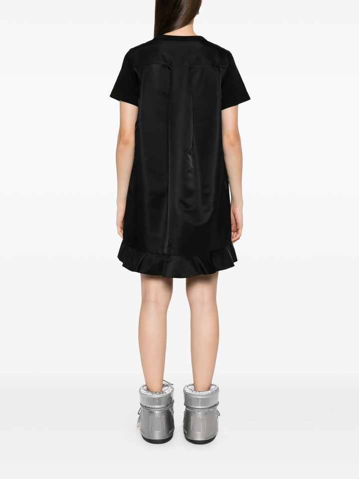 Nylon Twill x Cotton Jersey Dress