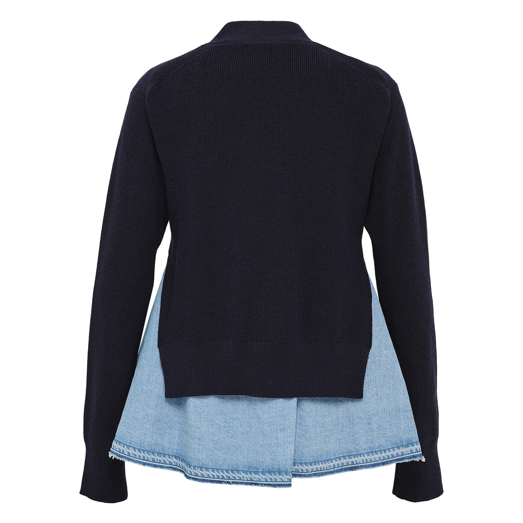 Denim x Knit Cardigan