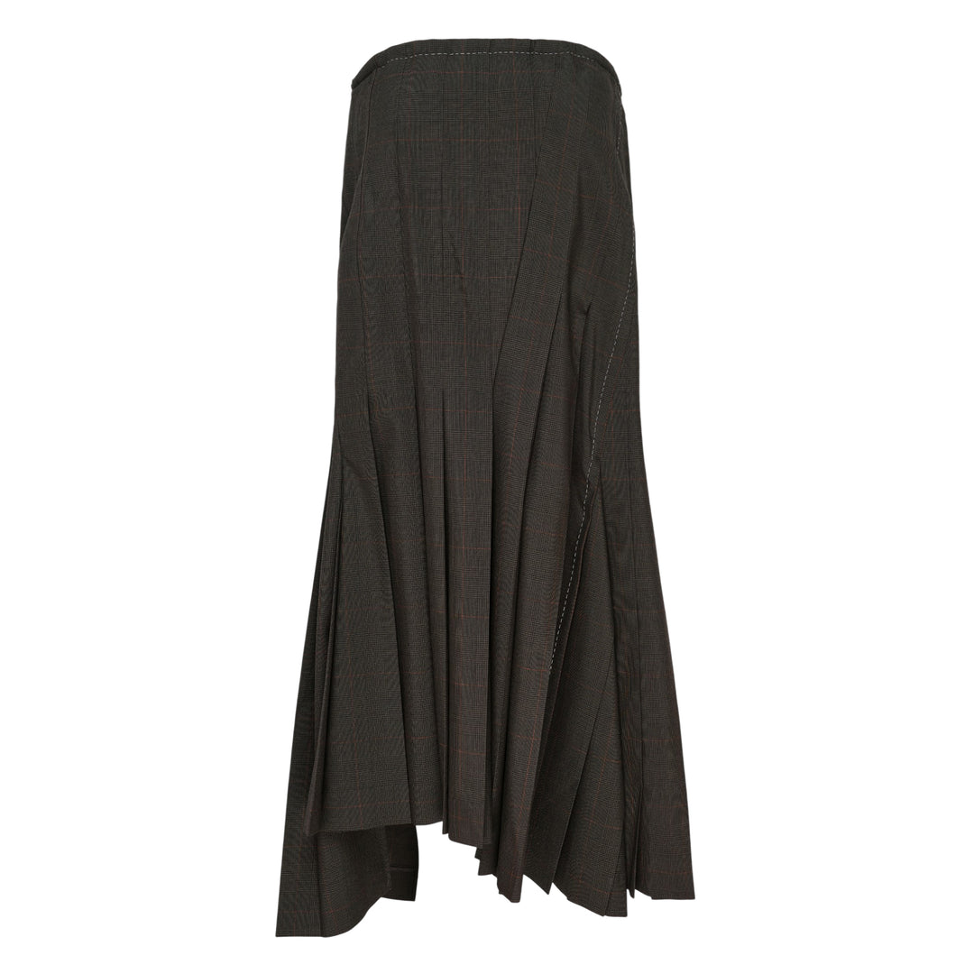 Glen Check Pleated Skirt