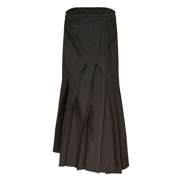 Glen Check Pleated Skirt